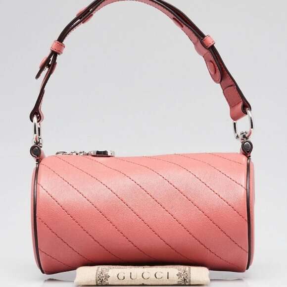 Gucci Pink Leather Blondie Mini Barrel Bag - Picture 2 of 11